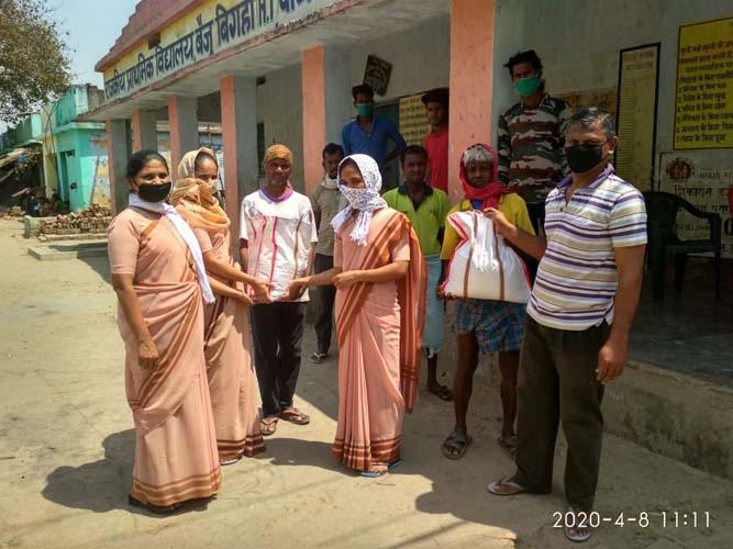 Relief work by Jeevan Sangham, Bodhgaya (Gaya District)